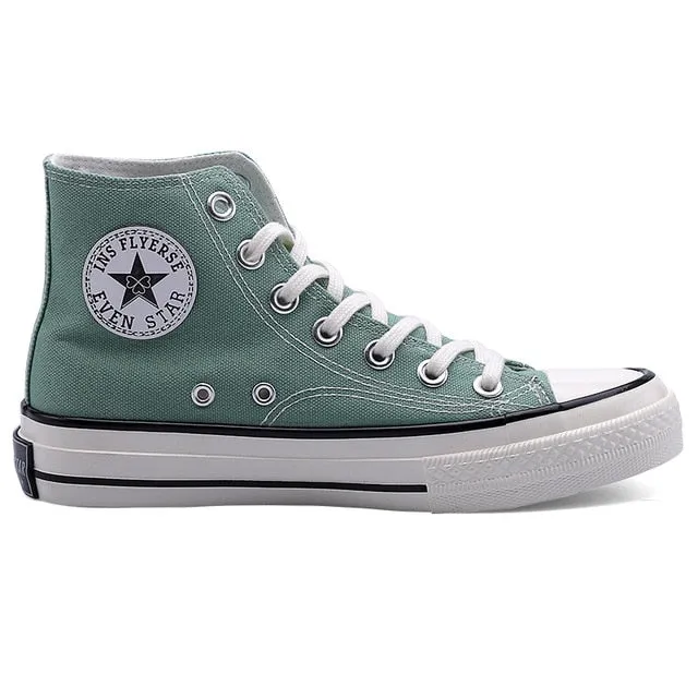 2020 Spring Autumn High Top Flats High Quality Classic Women Canvas Shoes Female Athletic Sneakers Women Vulcanized Casual Shoes