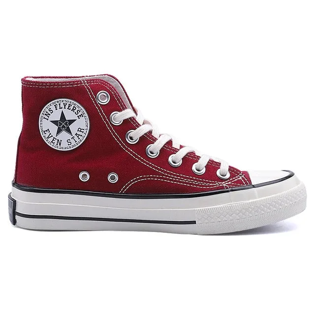 2020 Spring Autumn High Top Flats High Quality Classic Women Canvas Shoes Female Athletic Sneakers Women Vulcanized Casual Shoes