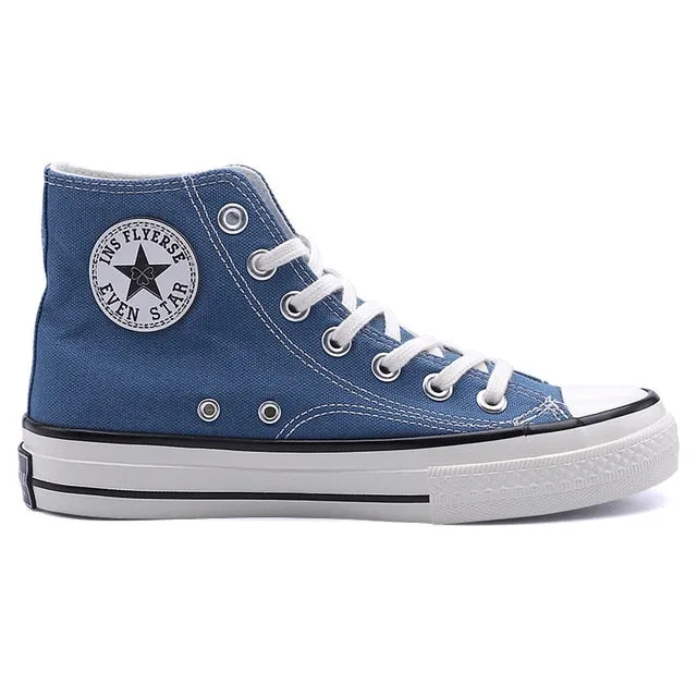 2020 Spring Autumn High Top Flats High Quality Classic Women Canvas Shoes Female Athletic Sneakers Women Vulcanized Casual Shoes