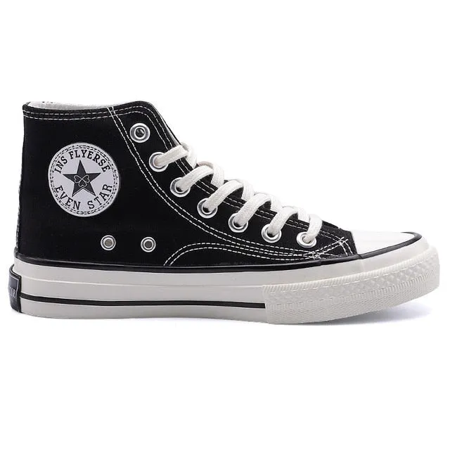 2020 Spring Autumn High Top Flats High Quality Classic Women Canvas Shoes Female Athletic Sneakers Women Vulcanized Casual Shoes