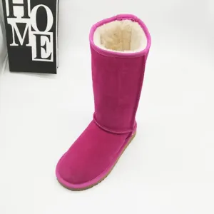 2025 New Arrival Winter High Boots – Genuine Leather, Thick Plush, Warm Snow Boots for Women