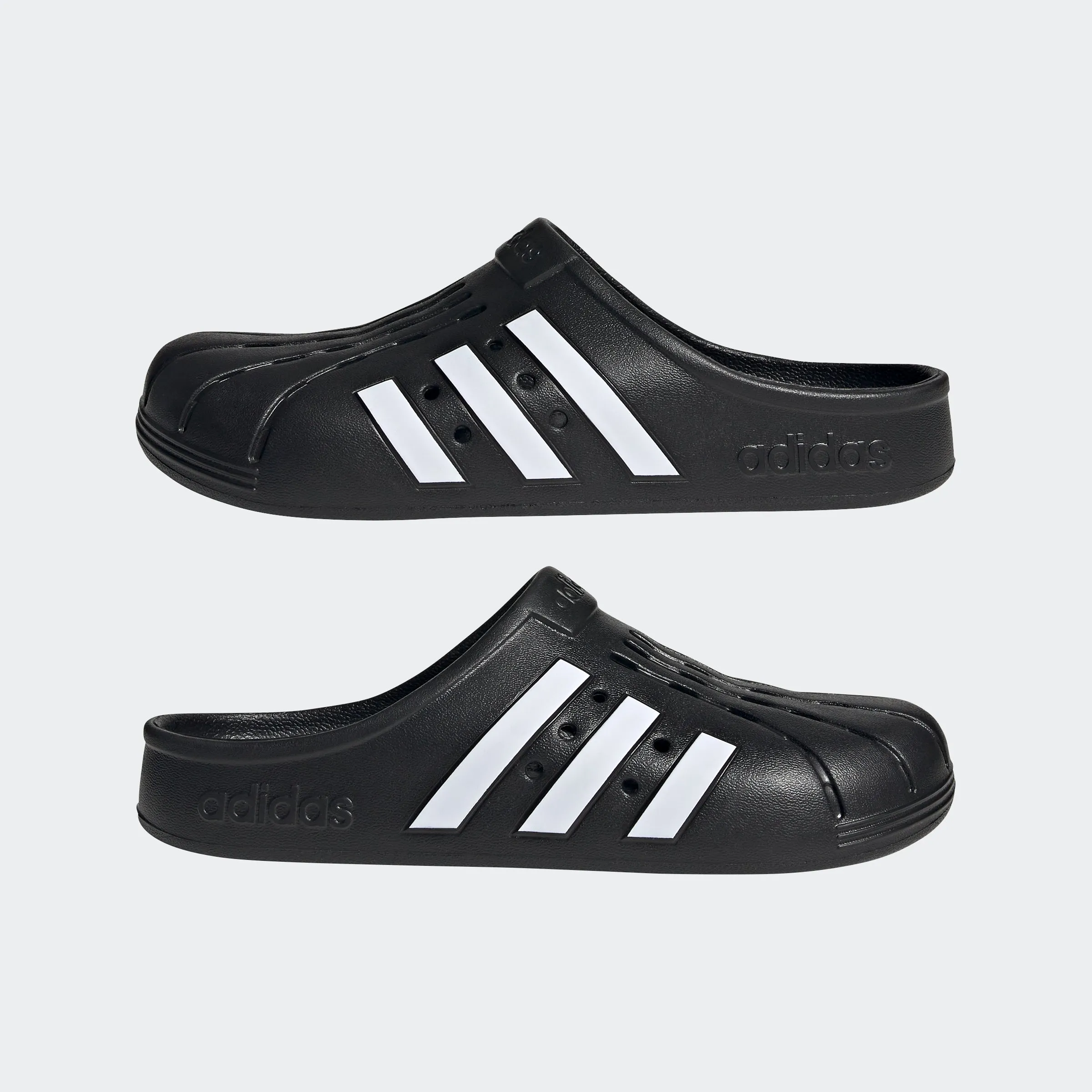 adidas ADILETTE Rubber Clogs - Core Black | Unisex