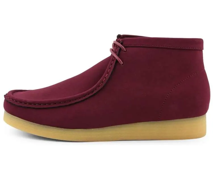 Amali Jason2 High Top Men’s Burgundy Vegan Suede Sneakers