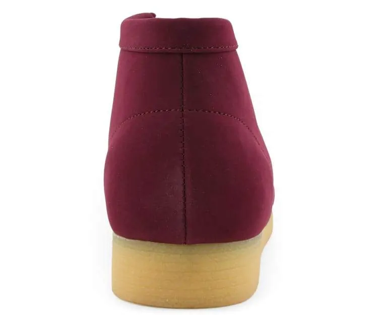 Amali Jason2 High Top Men’s Burgundy Vegan Suede Sneakers