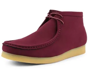 Amali Jason2 High Top Men’s Burgundy Vegan Suede Sneakers