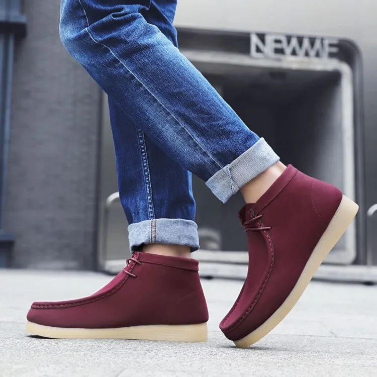 Amali Jason2 High Top Men’s Burgundy Vegan Suede Sneakers