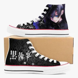 Black Butler Ciel Phantomhive A-Star High White Anime Shoes
