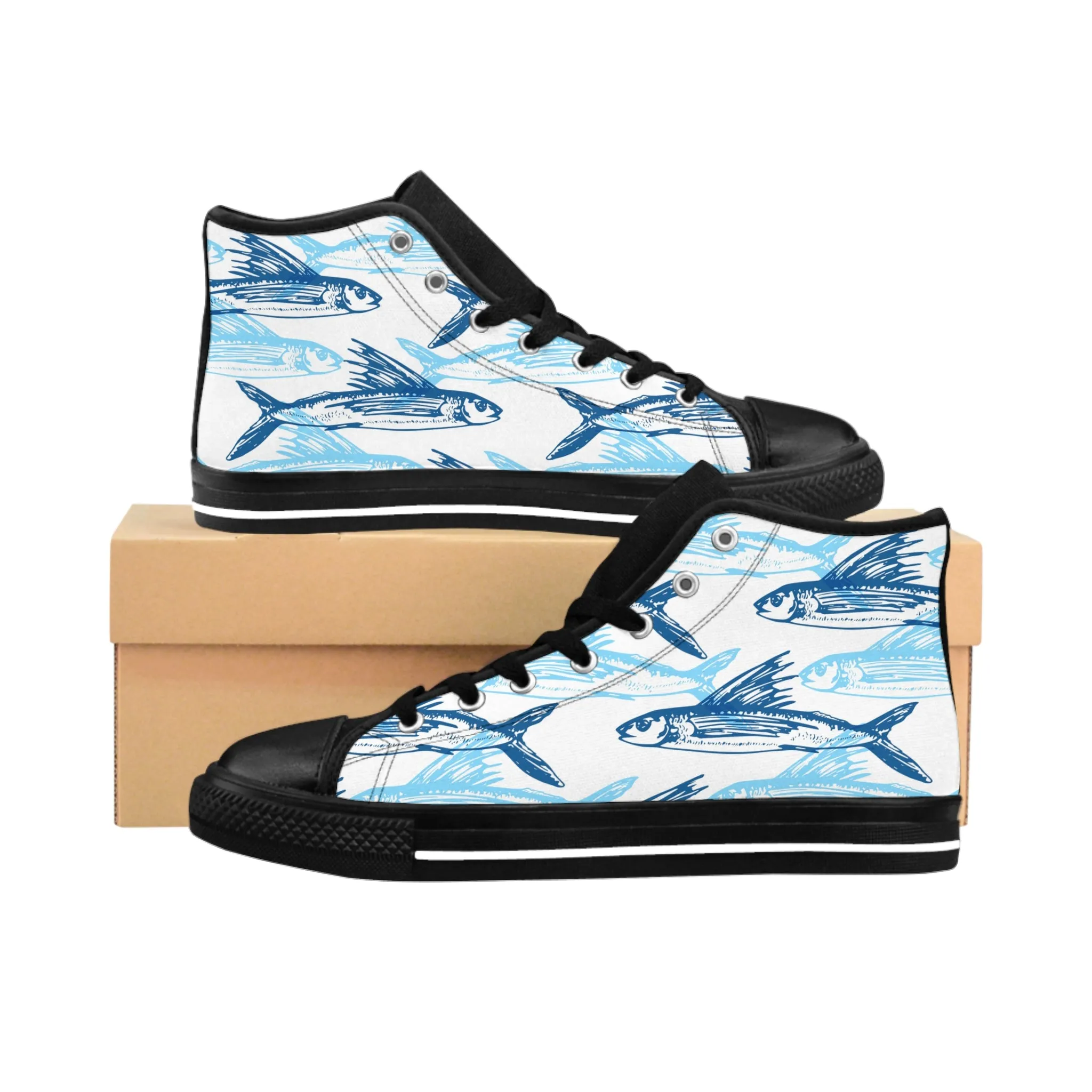 Blue Flying Fish Women's Classic Sneakers
