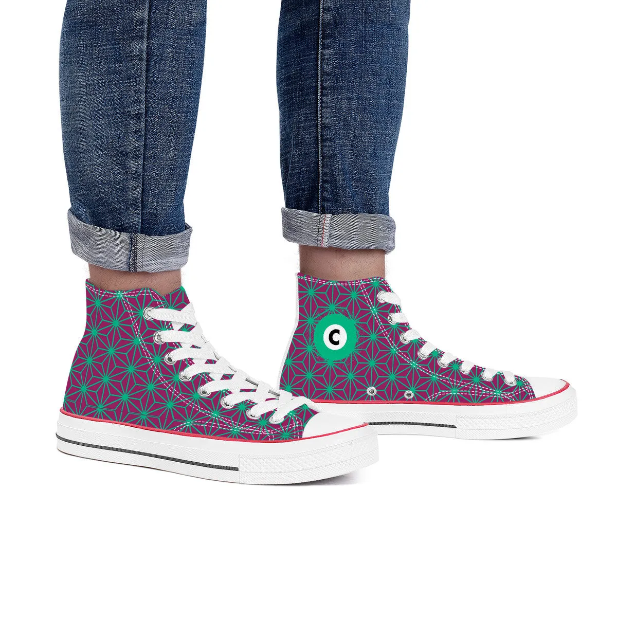Chiyoda Line High Top Canvas Shoes
