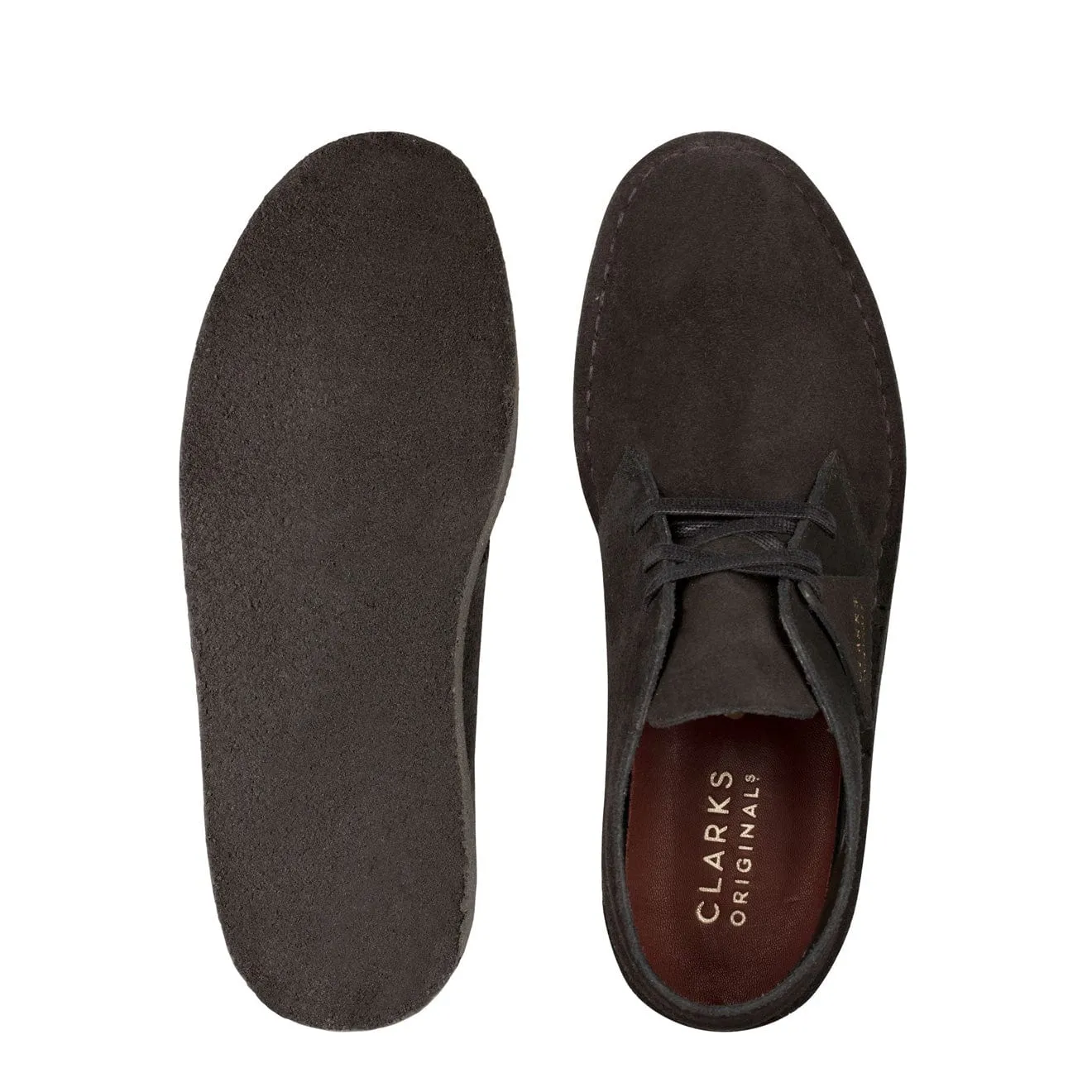 Clarks Originals Desert Coal Black Suede Shoes