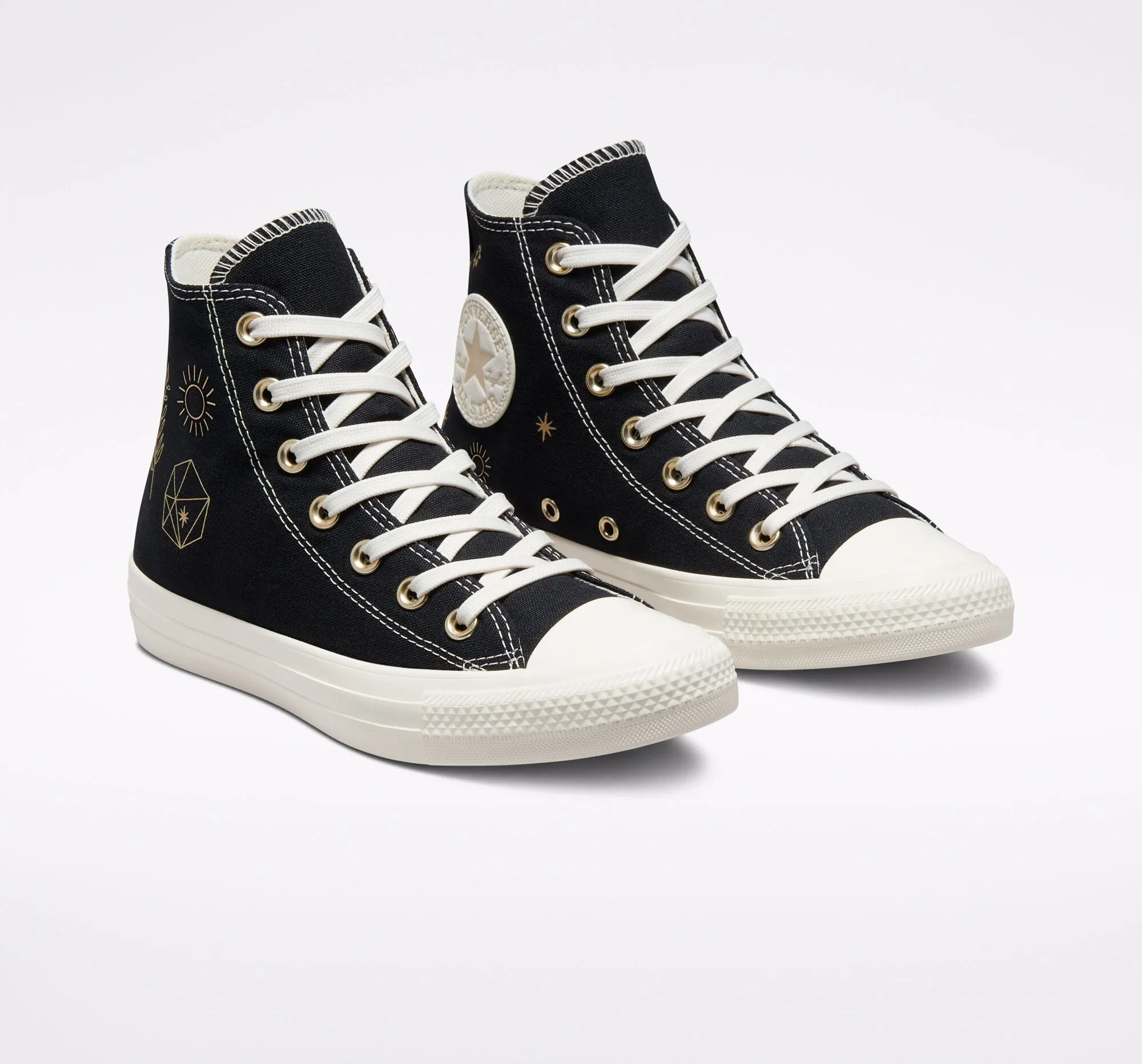 Converse CTAS Hi Black Golden Elements