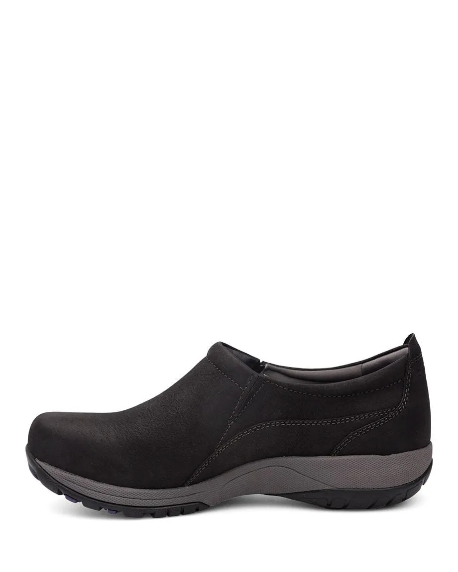 Dansko Women's Patti Slip Ons- Black Milled Nubuck