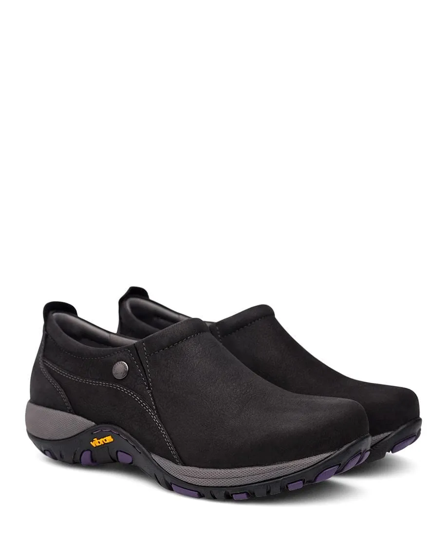 Dansko Women's Patti Slip Ons- Black Milled Nubuck