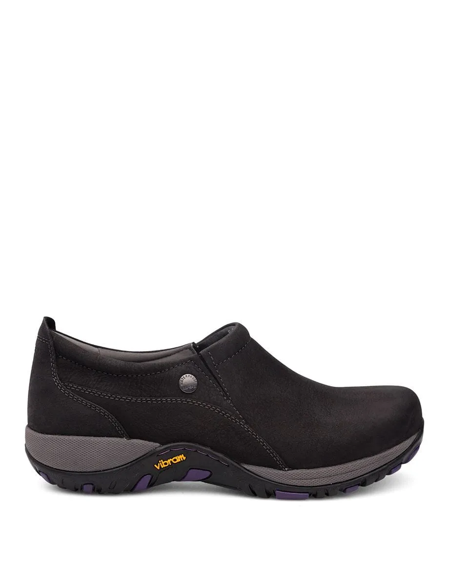 Dansko Women's Patti Slip Ons- Black Milled Nubuck