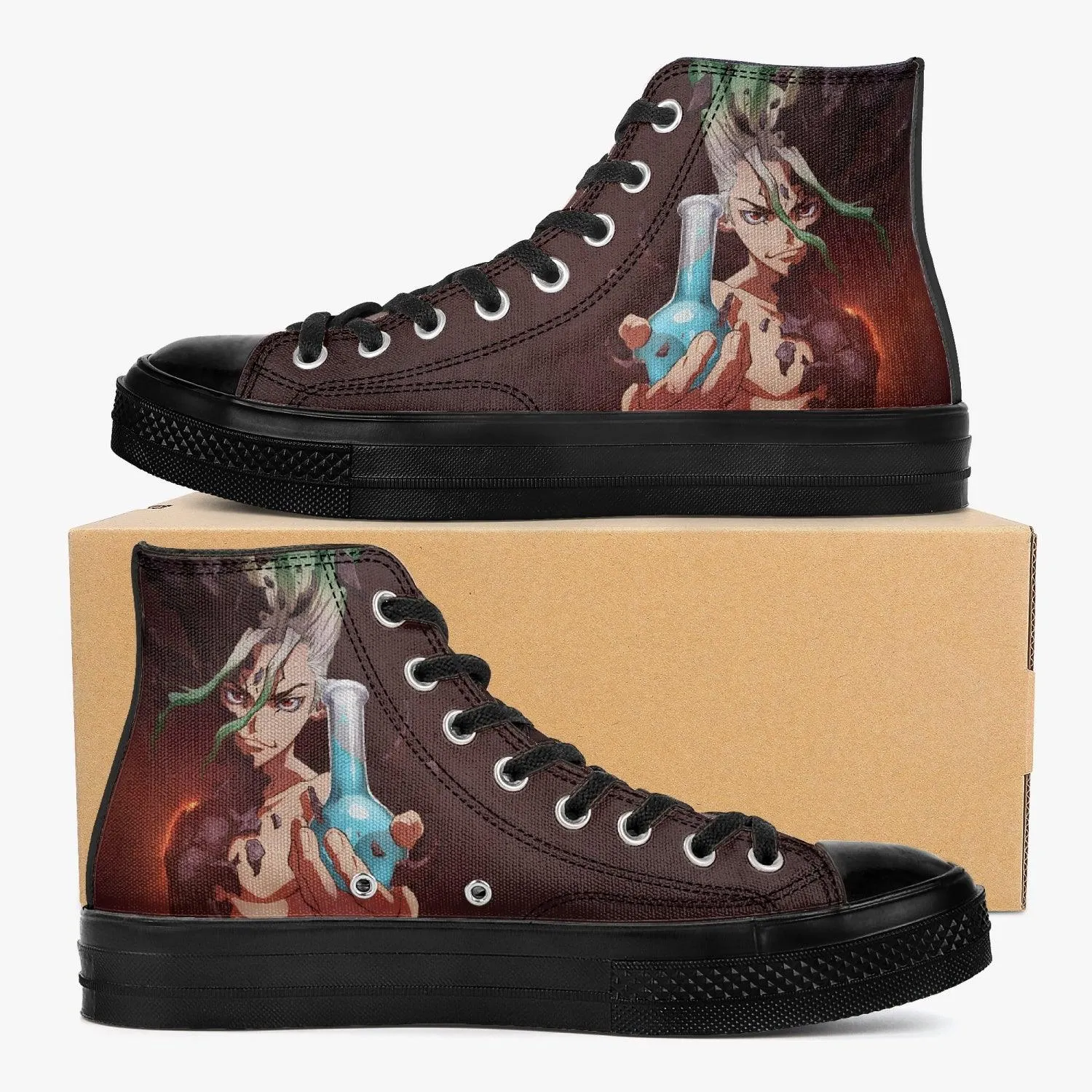 Dr Stone Senku Ishigami A-Star High Anime Shoes
