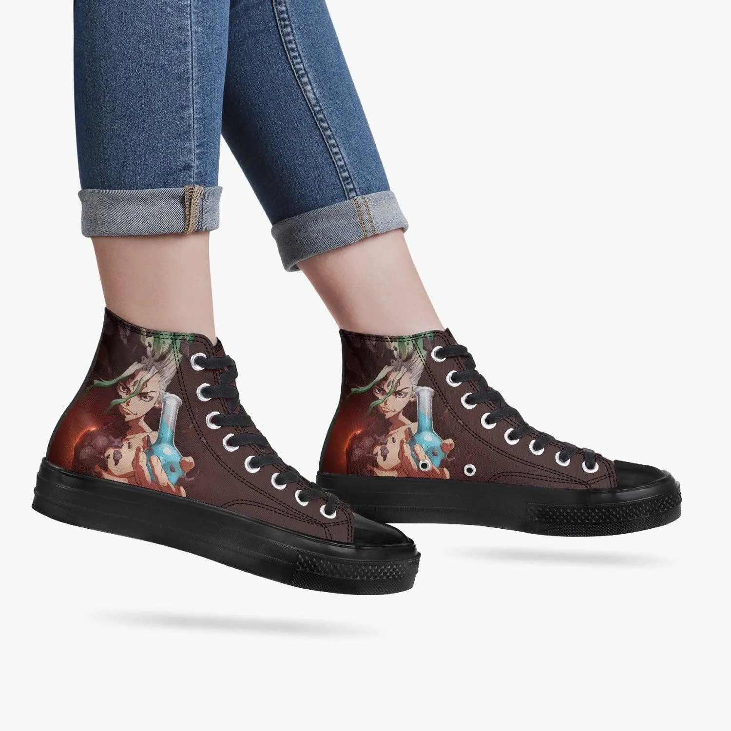 Dr Stone Senku Ishigami A-Star High Anime Shoes