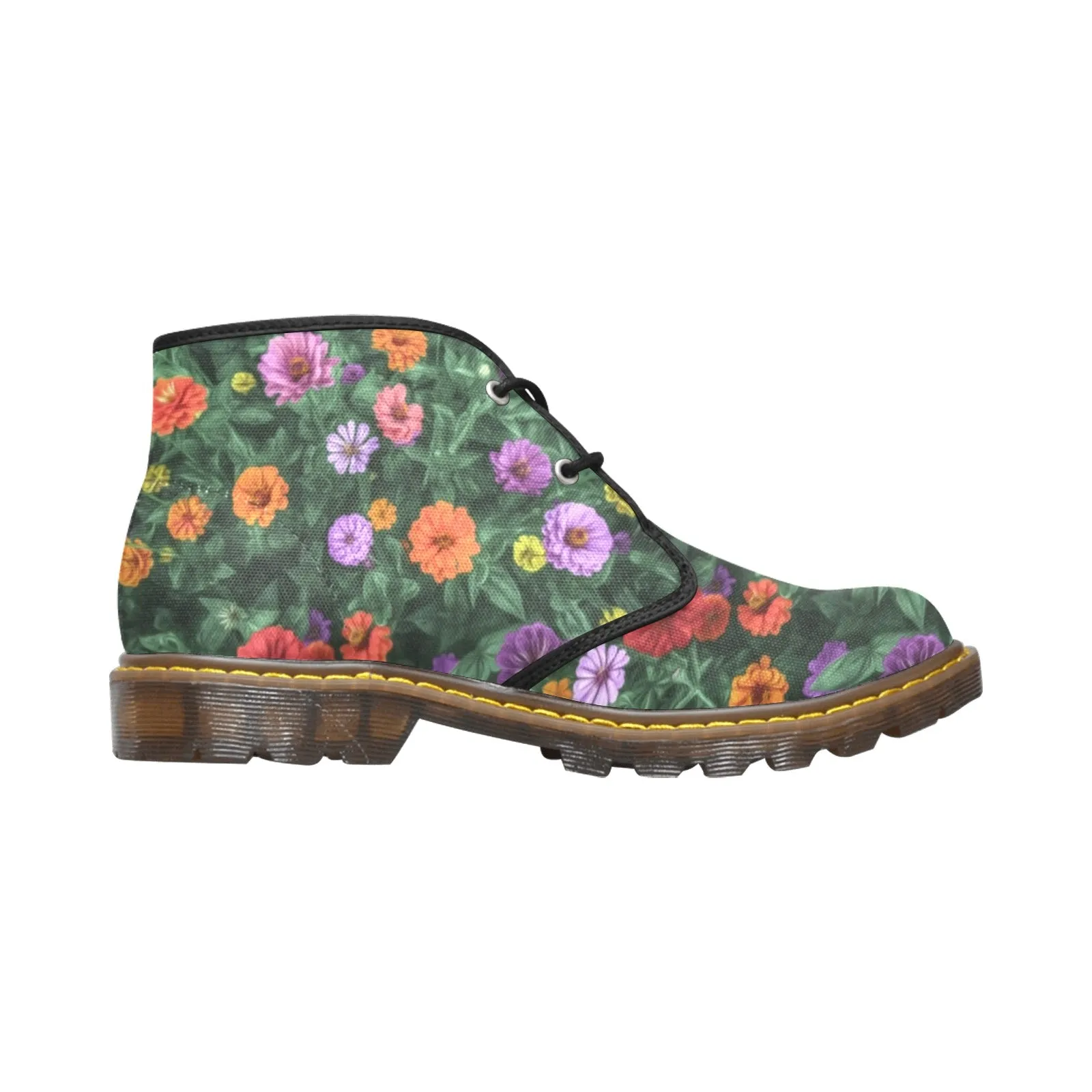 Flower Garden Women's Canvas Chukka Boots