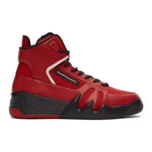 Giuseppe Zanotti Red Jupiter Talon High-Top Sneakers