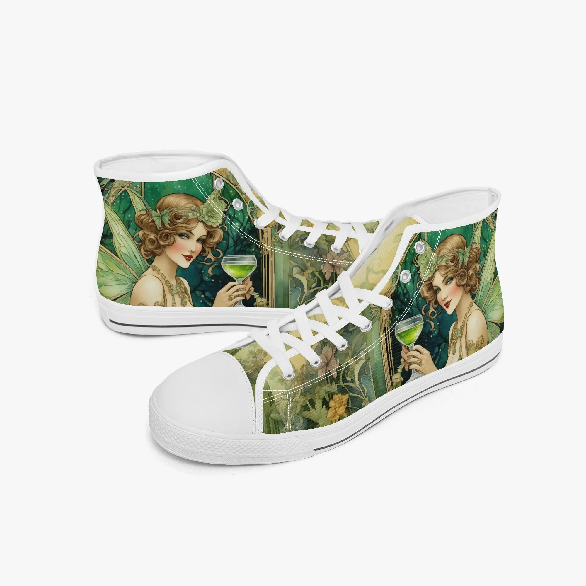 Green Absinthe Fairy Hi Top Sneakers