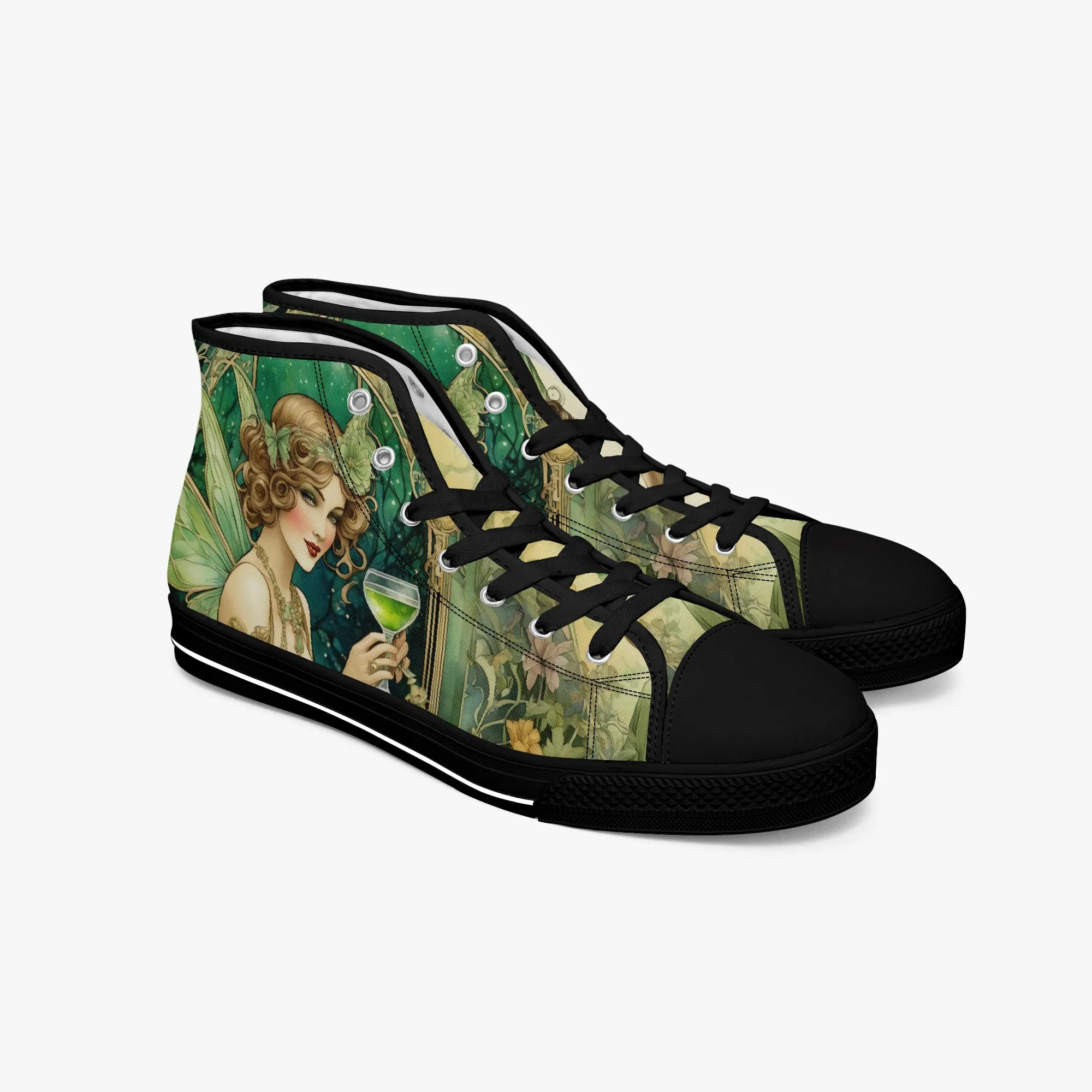 Green Absinthe Fairy Hi Top Sneakers