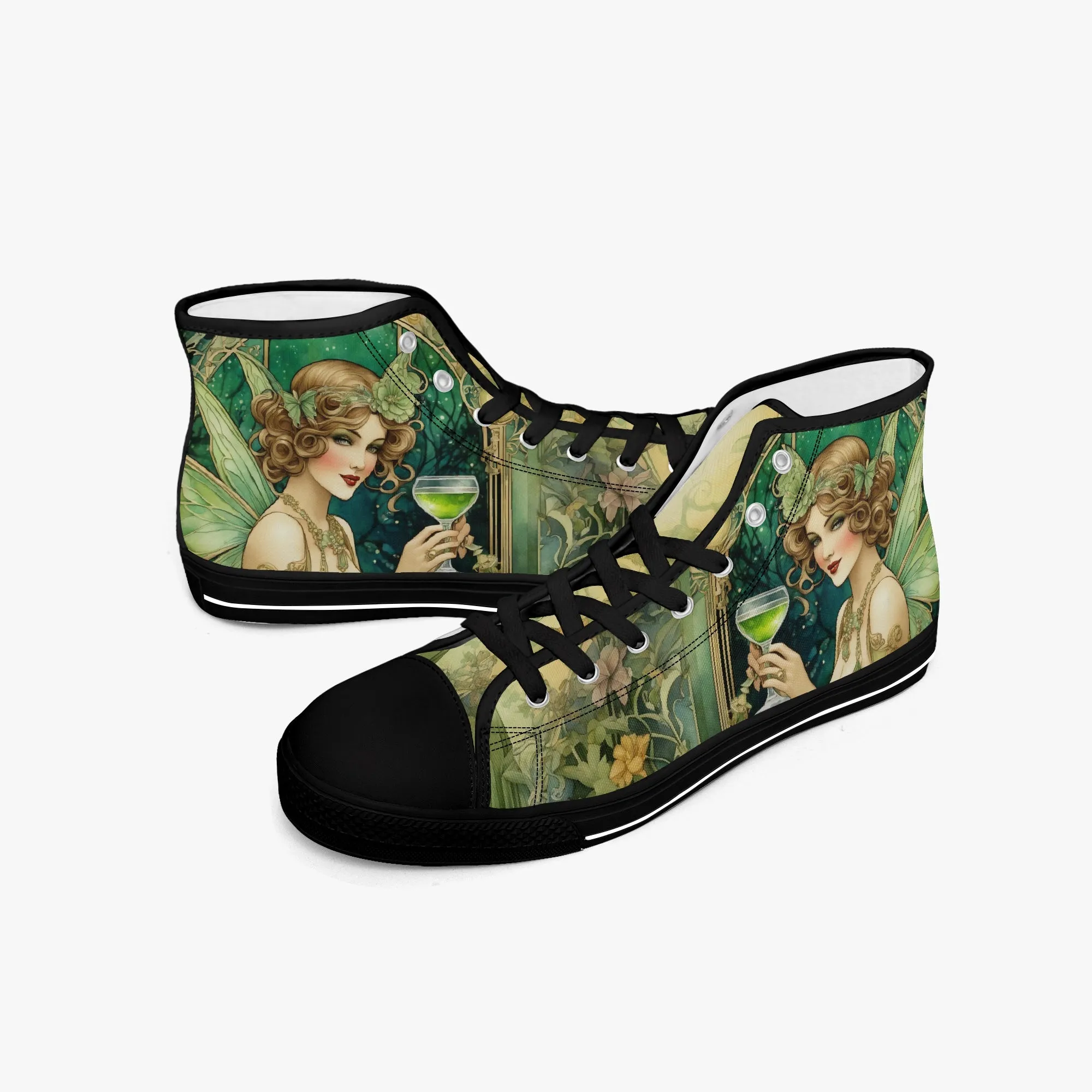 Green Absinthe Fairy Hi Top Sneakers