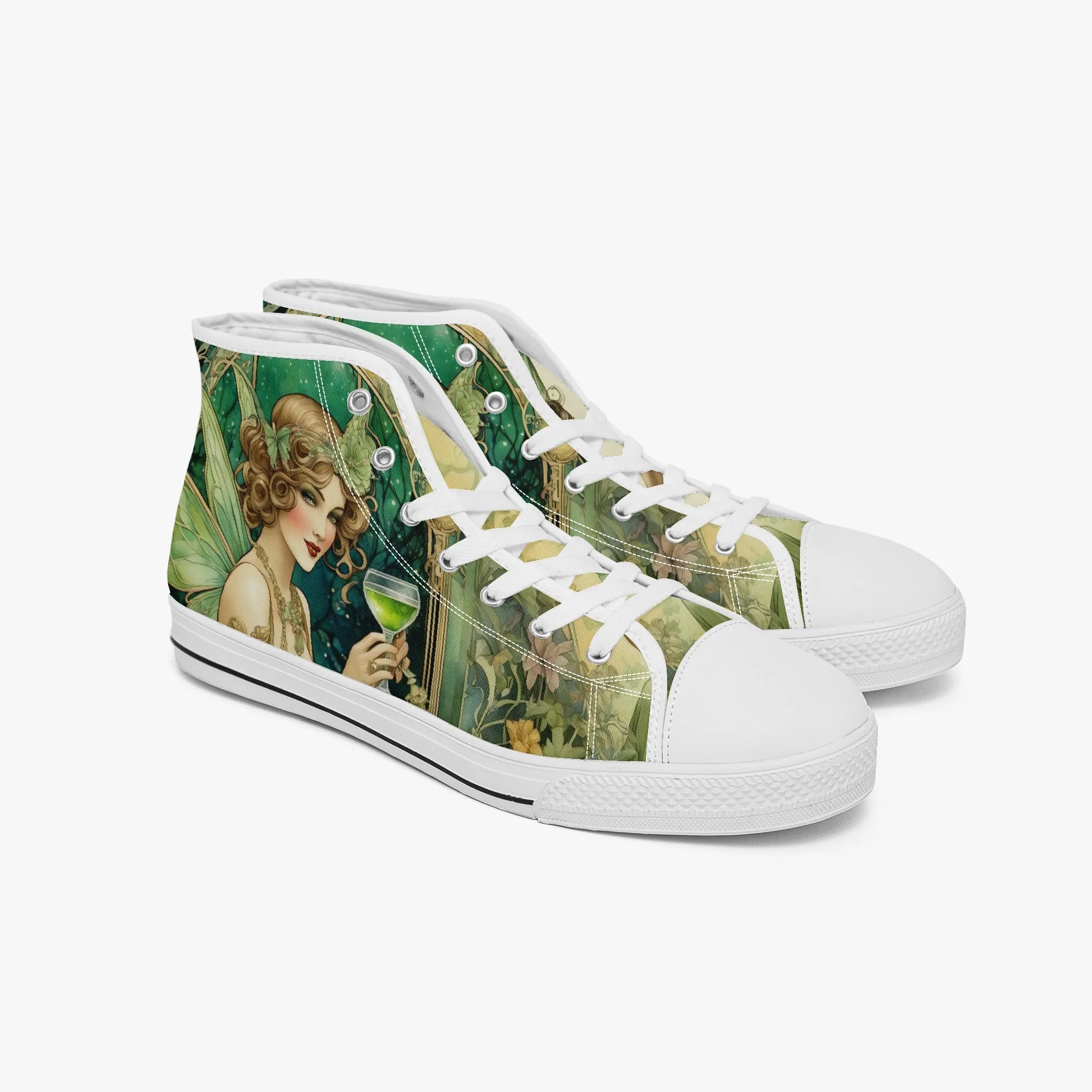 Green Absinthe Fairy Hi Top Sneakers