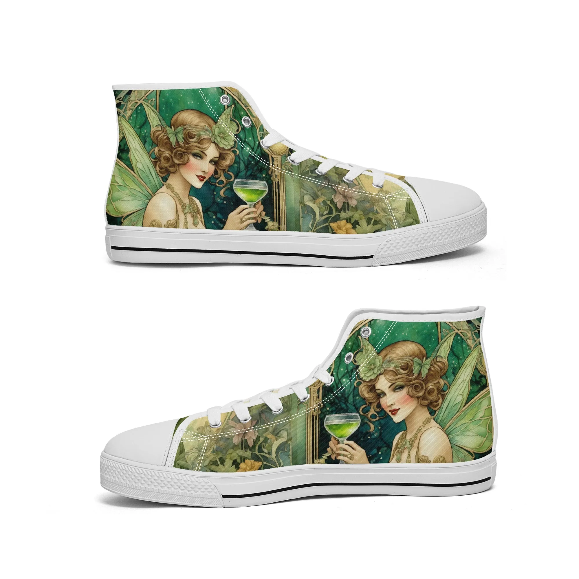 Green Absinthe Fairy Hi Top Sneakers
