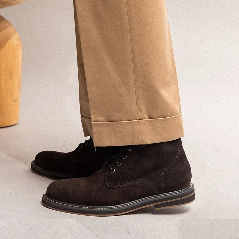 Handmade Leisure High-top Retro Desert Boots Men
