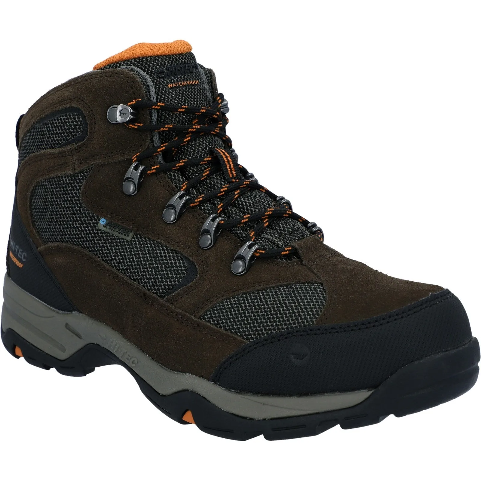Hi-Tec Mens Storm Wide Fit Suede Boots - Dark Brown