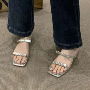 Hnzxzm Women's Shoes Fashion Modern Slippers Women's Slippers New Elegant Wild Casual Slippers Women Butterfly-knot Shoes Female