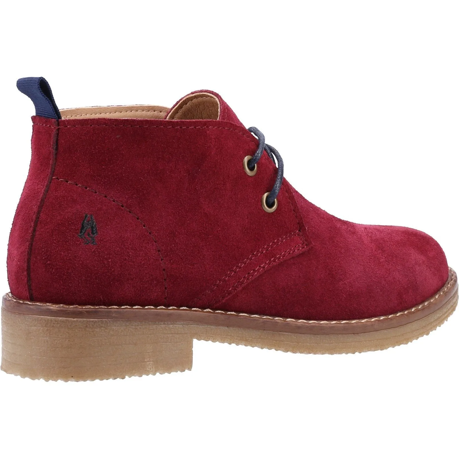 Hush Puppies Marie Ladies Burgundy Suede Lace Up Ankle Boots
