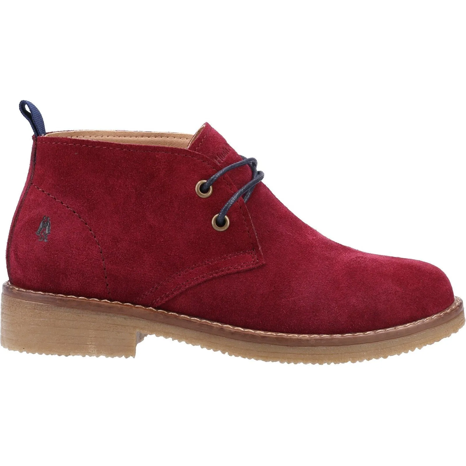 Hush Puppies Marie Ladies Burgundy Suede Lace Up Ankle Boots