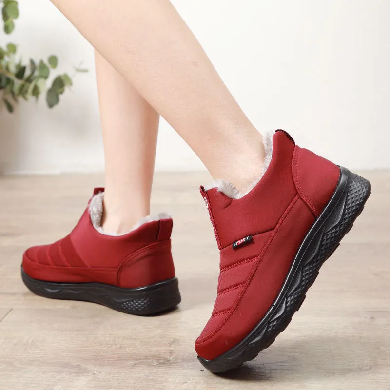 Ladies Faux Fur Wide Fit Winter Boots for Bunions Seniors