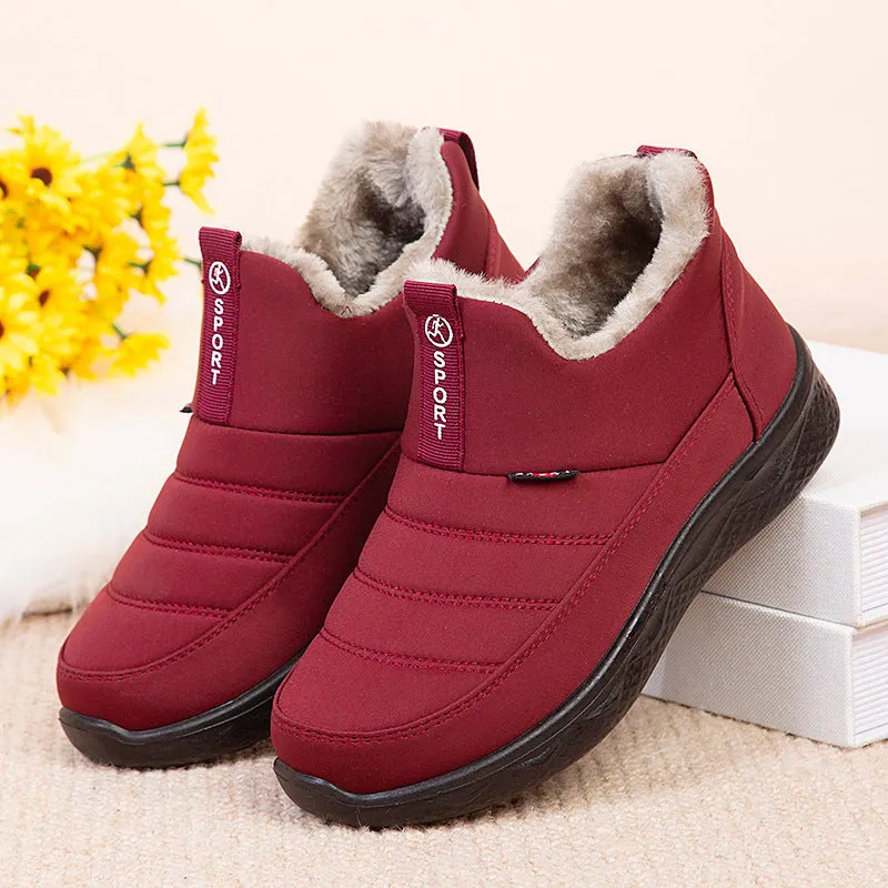 Ladies Faux Fur Wide Fit Winter Boots for Bunions Seniors