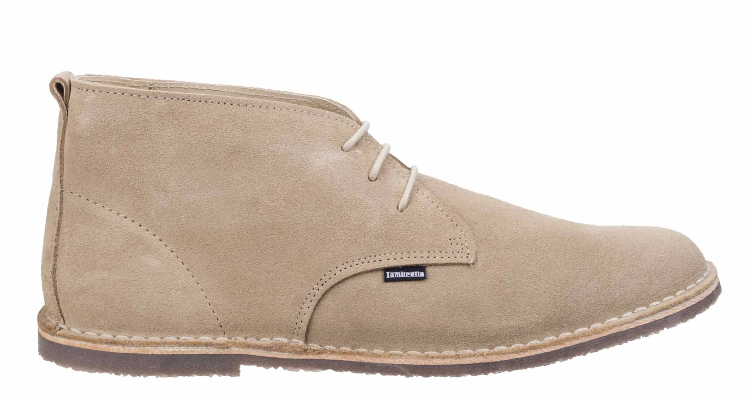 Lambretta Selector Mens Large Size Suede Lace Up Desert Boot