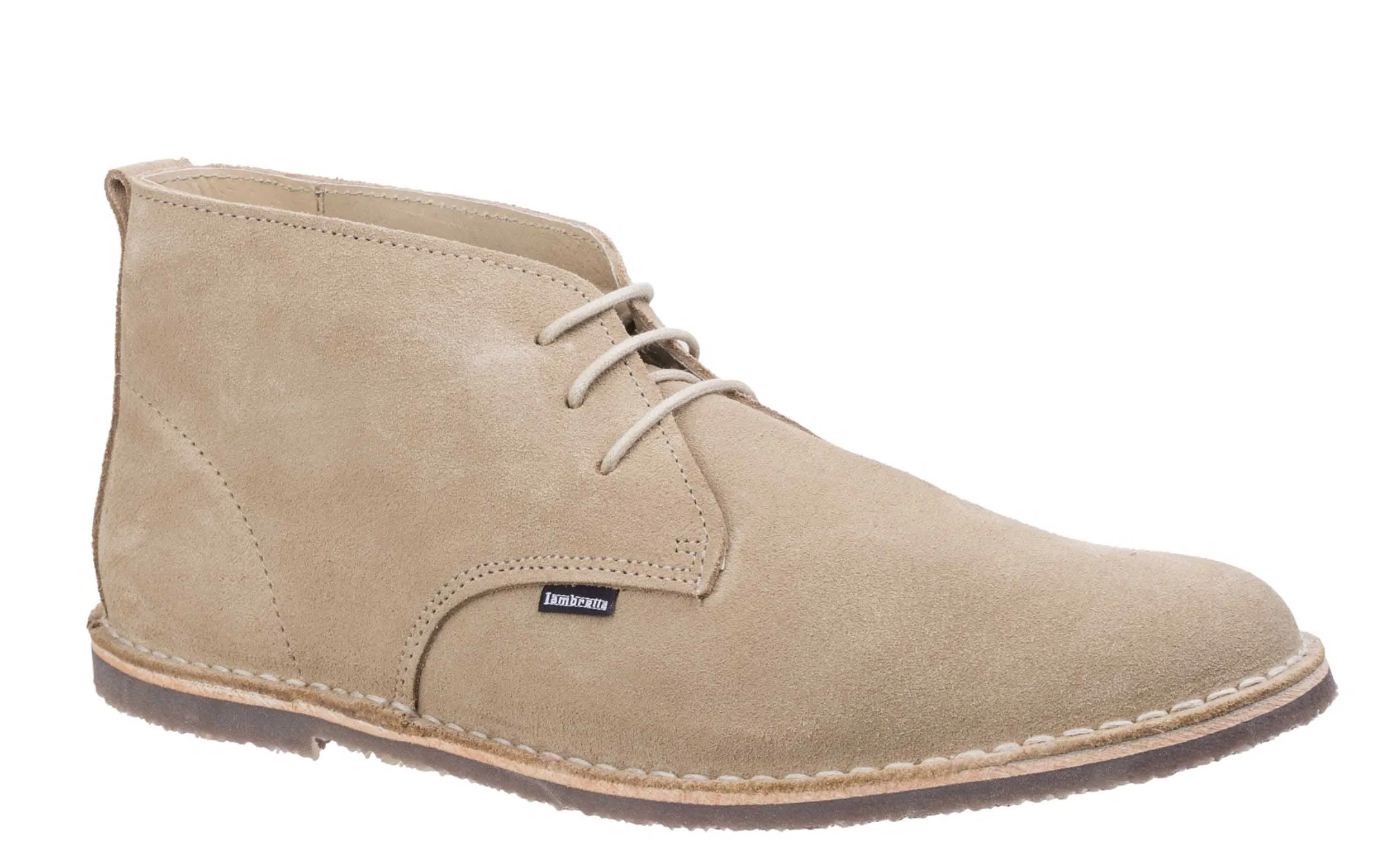 Lambretta Selector Mens Large Size Suede Lace Up Desert Boot