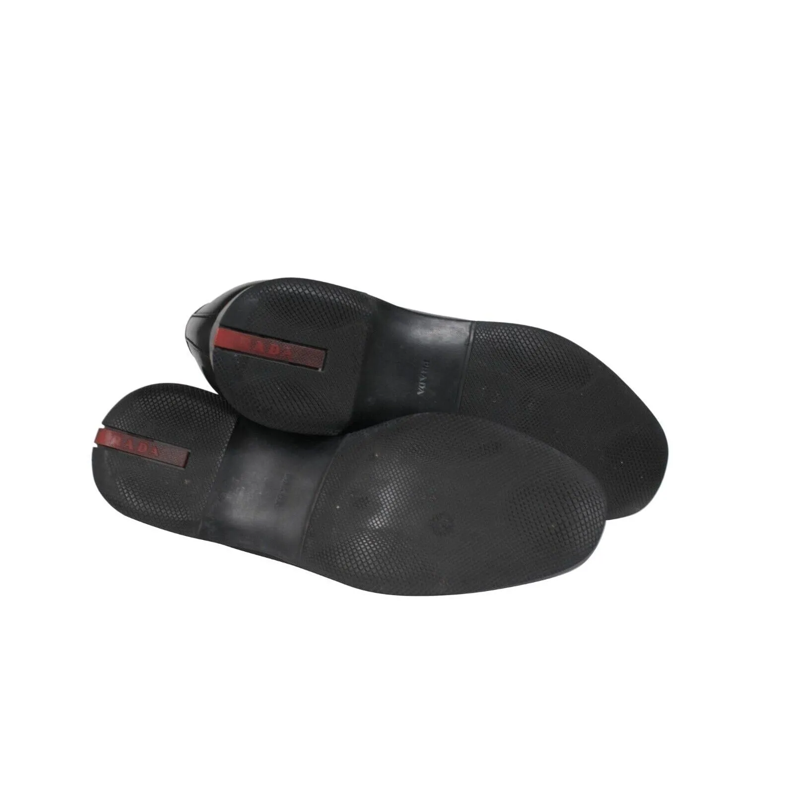 Loafers Black Leather Sport Rubber Sole Casual Shoe