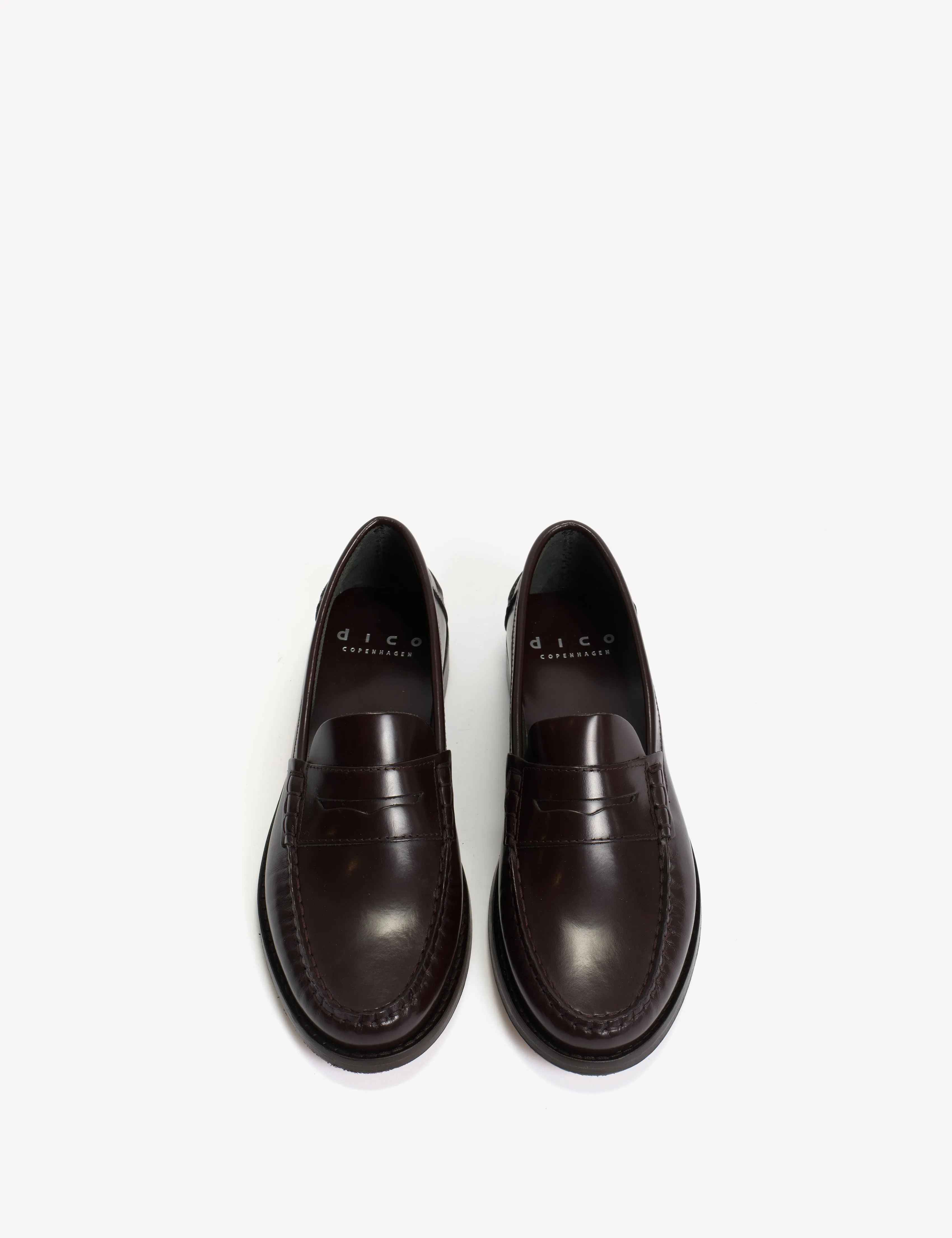 Moccasin Penny Loafer In Bordeaux Polido Leather