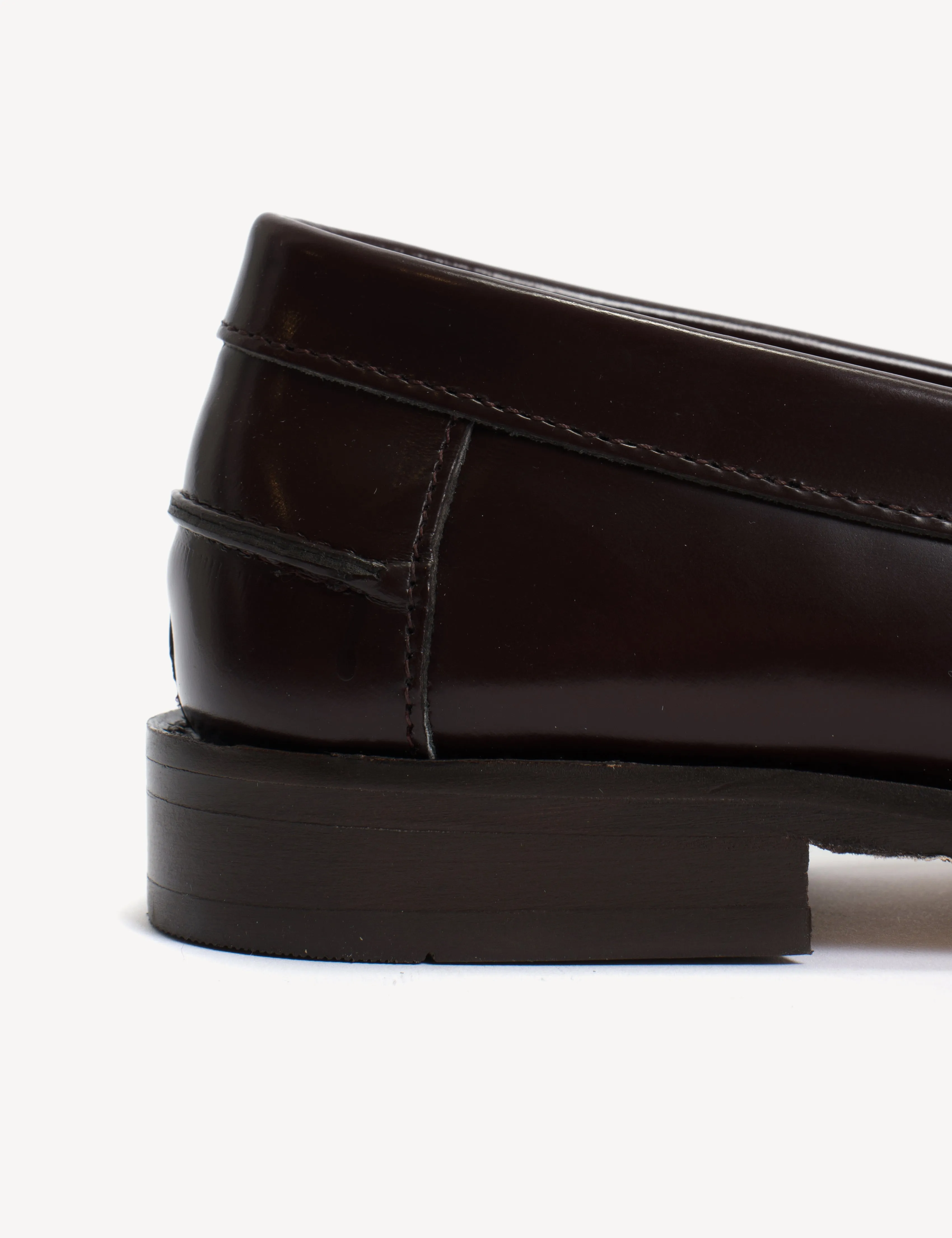 Moccasin Penny Loafer In Bordeaux Polido Leather