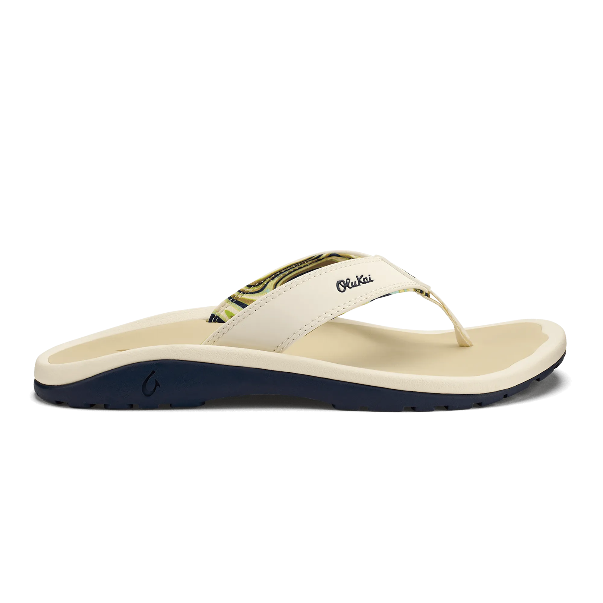 OluKai Men's Ohana Sandals- White Sand/Deepest Depths