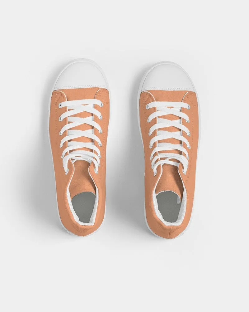Pastel Orange Women's High-top Canvas Sneakers | Women's | Bright Pastel Orange | C0M45Y60K0