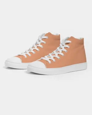 Pastel Orange Women's High-top Canvas Sneakers | Women's | Bright Pastel Orange | C0M45Y60K0