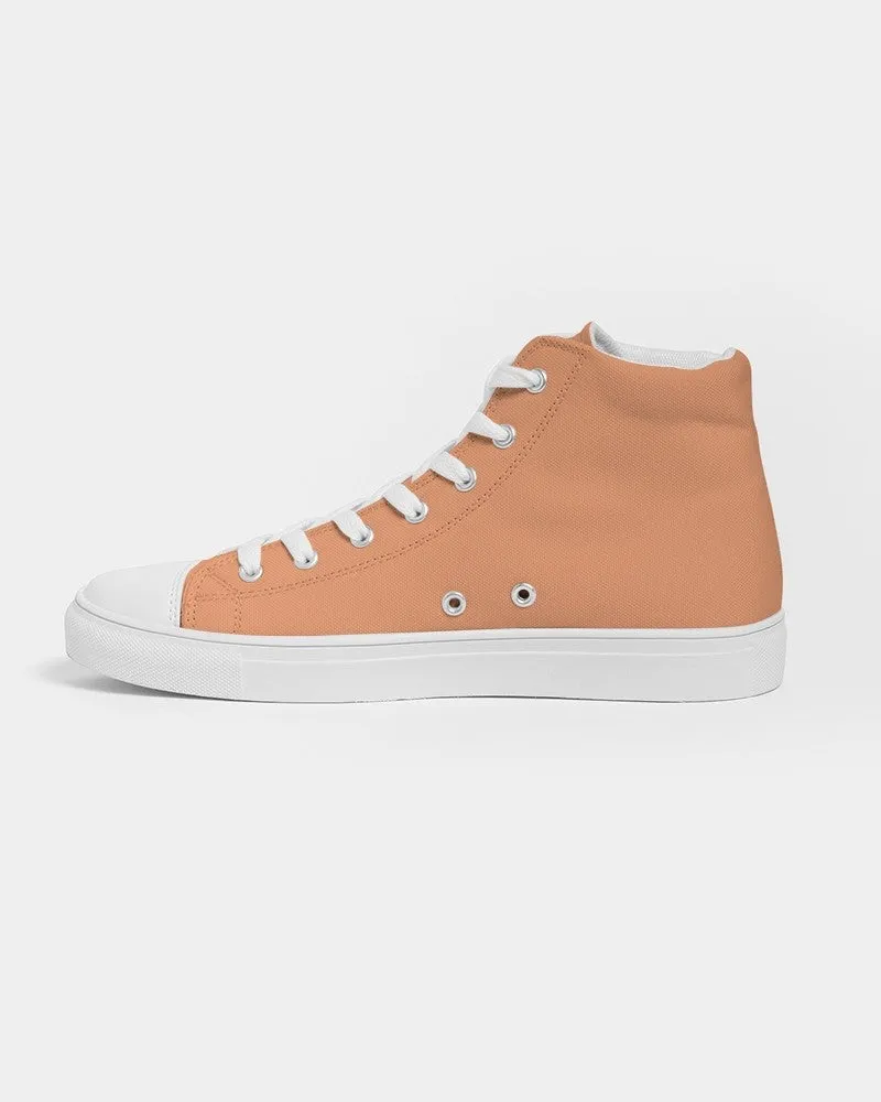 Pastel Orange Women's High-top Canvas Sneakers | Women's | Bright Pastel Orange | C0M45Y60K0