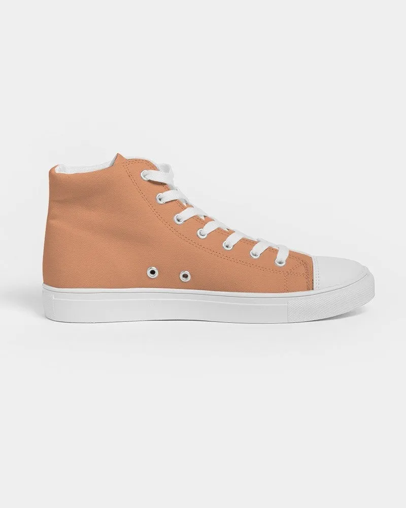 Pastel Orange Women's High-top Canvas Sneakers | Women's | Bright Pastel Orange | C0M45Y60K0