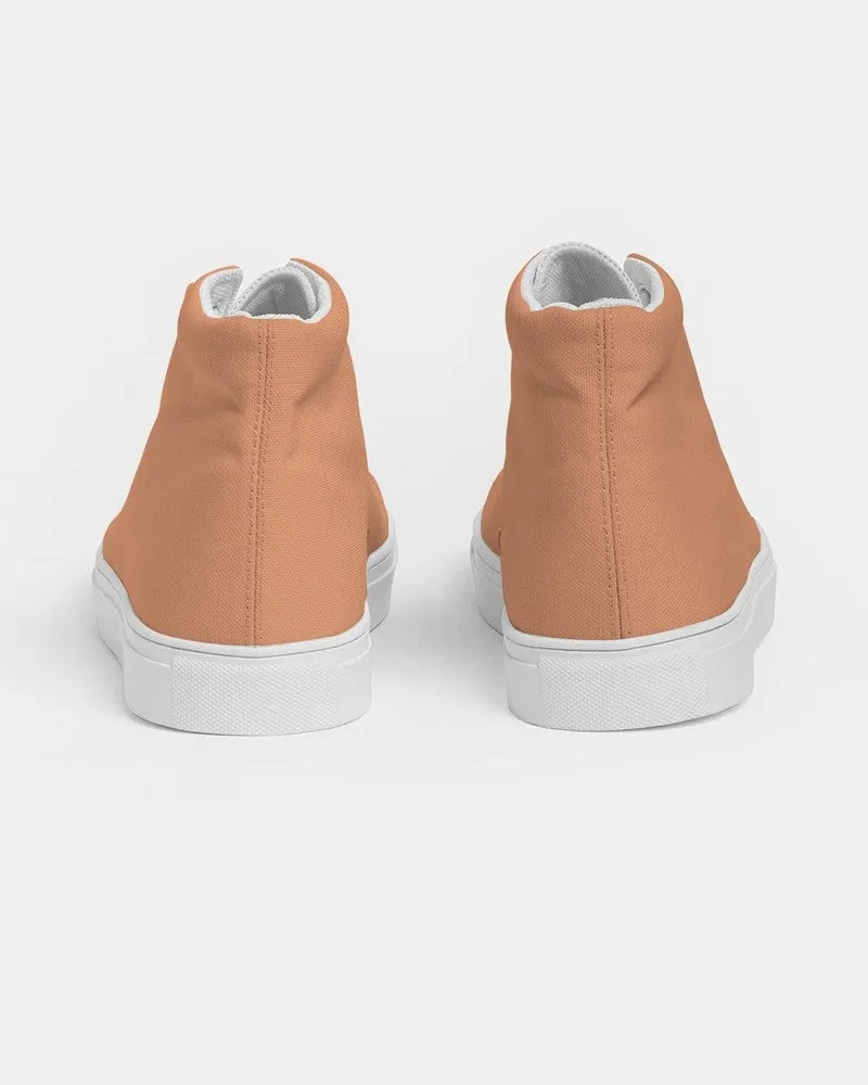 Pastel Orange Women's High-top Canvas Sneakers | Women's | Bright Pastel Orange | C0M45Y60K0