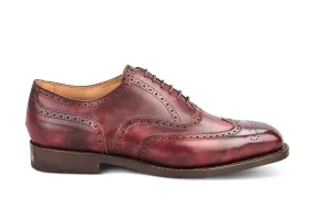 Piccadilly Brogue Oxford City Shoe - Burgundy Museum