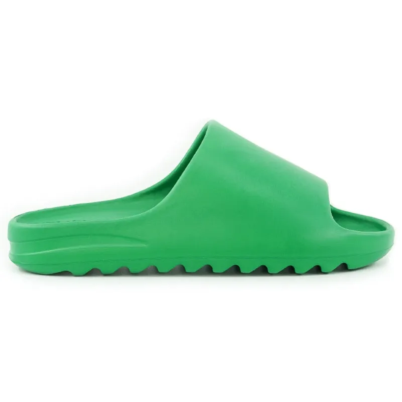 Plain Patterned Slides With Comfortable Sole