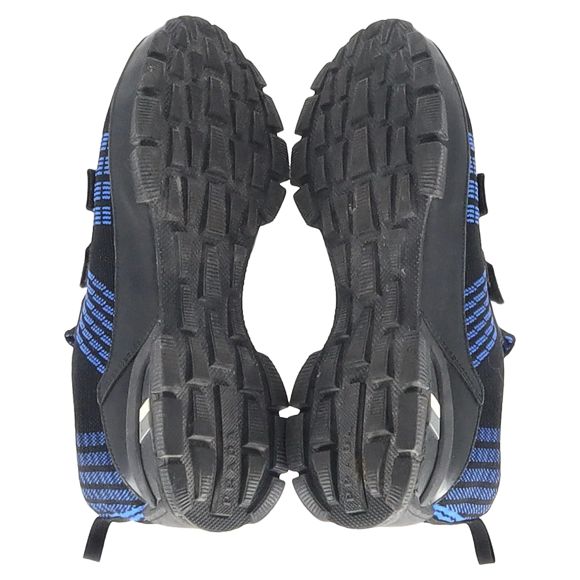Prada Crossection Velcro Strap Low Top Sneakers in Blue Synthetic