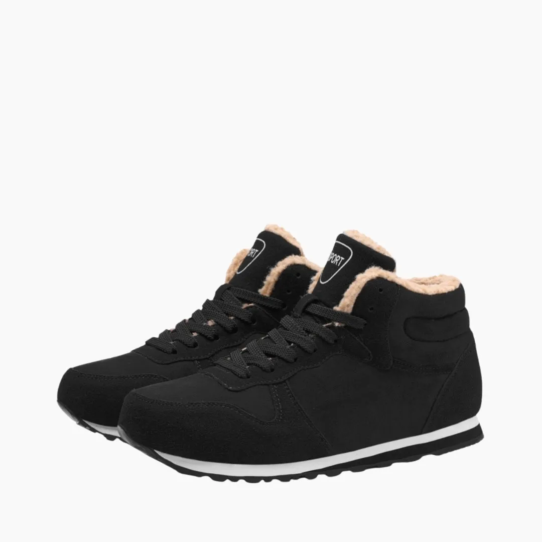 Round Toe, Lace-up : Winter Boots for Men