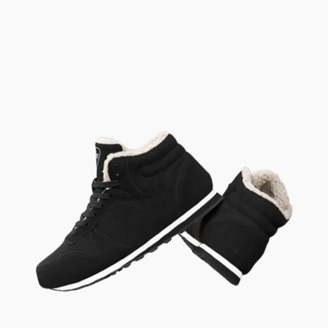 Round Toe, Lace-up : Winter Boots for Men